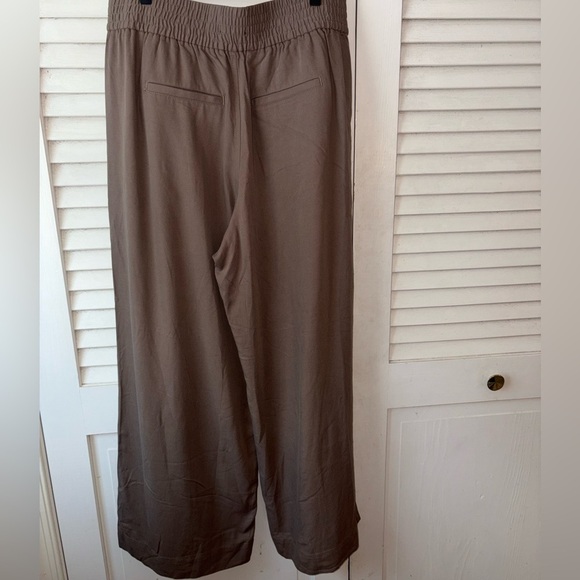 Madewell Drapeweave Carley Drapey Wide-Leg Pant Brown Mocha Pull-On NWT Size L - Picture 3 of 5